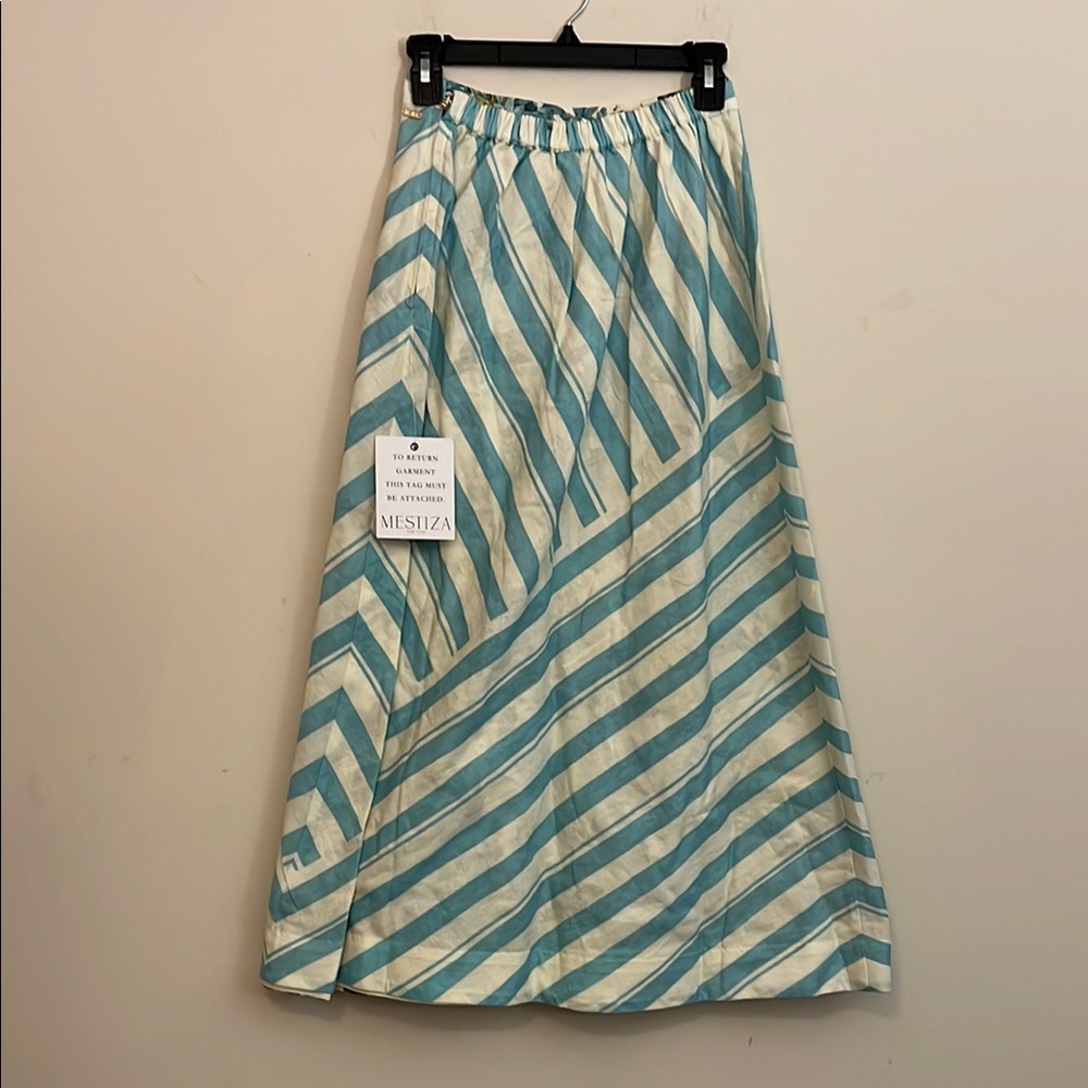 Mestiza New York Convertible Floral and Striped A-Line Skirt New Size Small - Picture 4 of 11